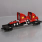 MTH 20-98531 O Gauge Caterpillar Flat Car w/ 2 CAT Rental Store Haulers #200634