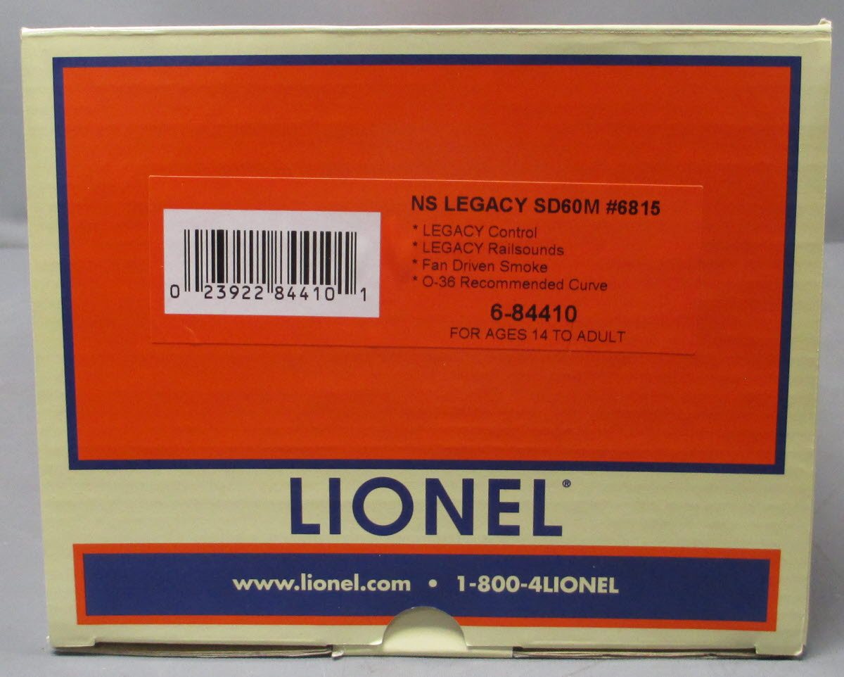 Lionel 6-84410 O Norfolk Southern Legacy SD60M Diesel Locomotive #6815