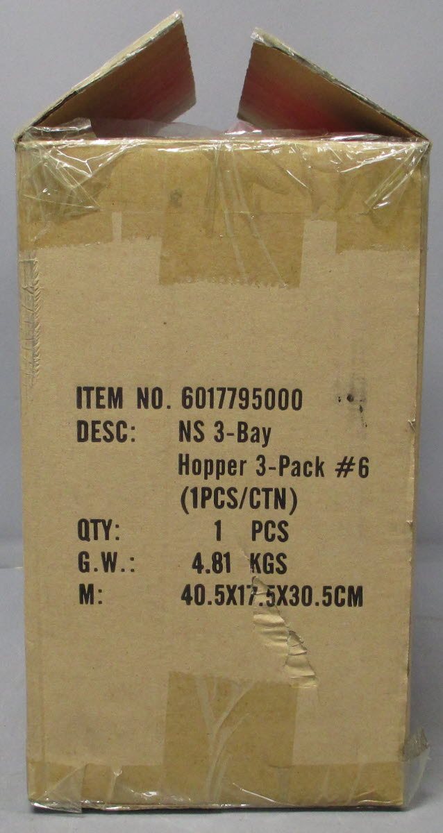 Lionel 6-17795 O NS Heritage CR/LV/CG Open 3-Bay Hopper (3-Pack)