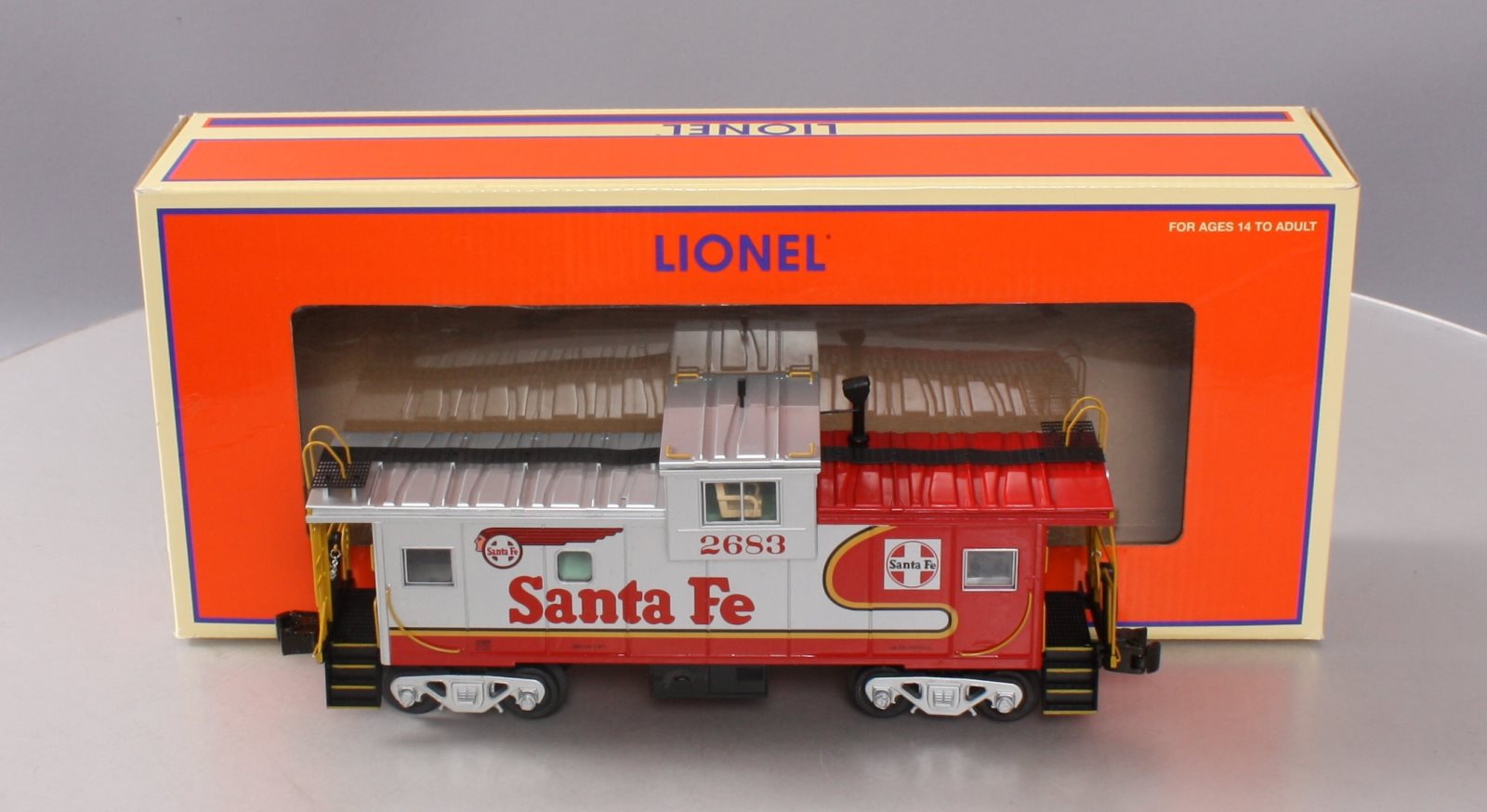 Lionel 6-27634 O Gauge Santa Fe Warbonnet Extended Vision Caboose #2683
