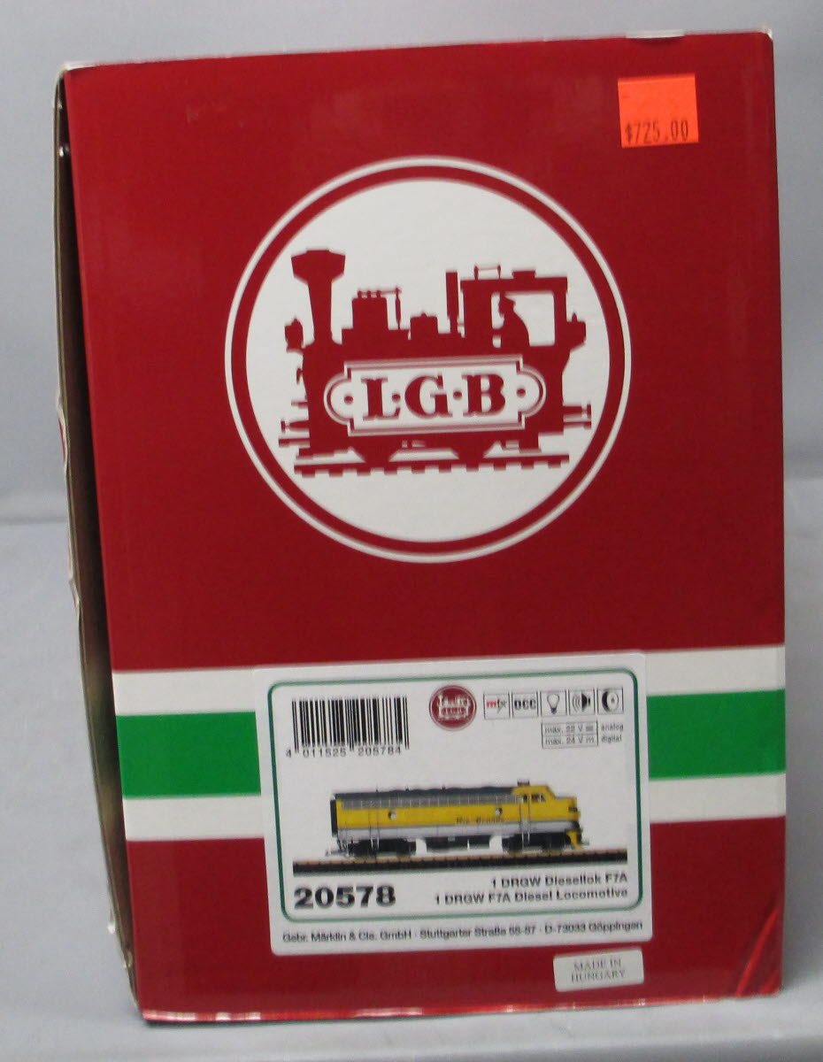 LGB 20578 G Scale DRGW Era III F7 A-Unit Diesel Locomotive