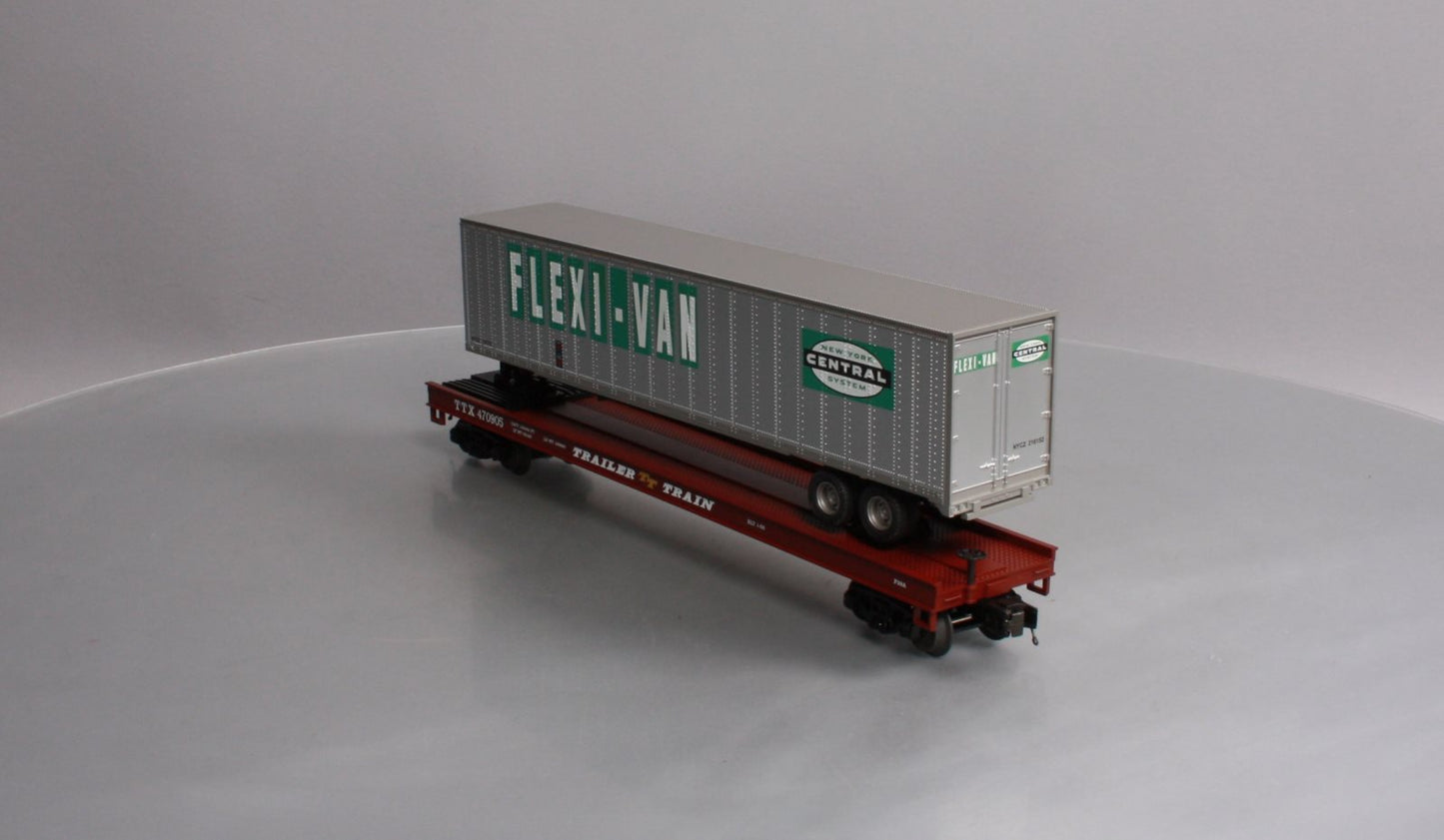 MTH 20-98680 New York Central Flat Car w/ 48' Trailer #470905