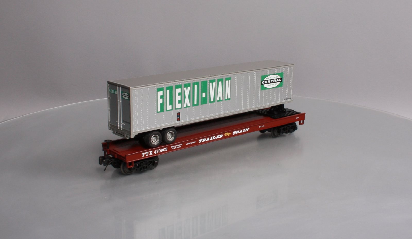MTH 20-98680 New York Central Flat Car w/ 48' Trailer #470905