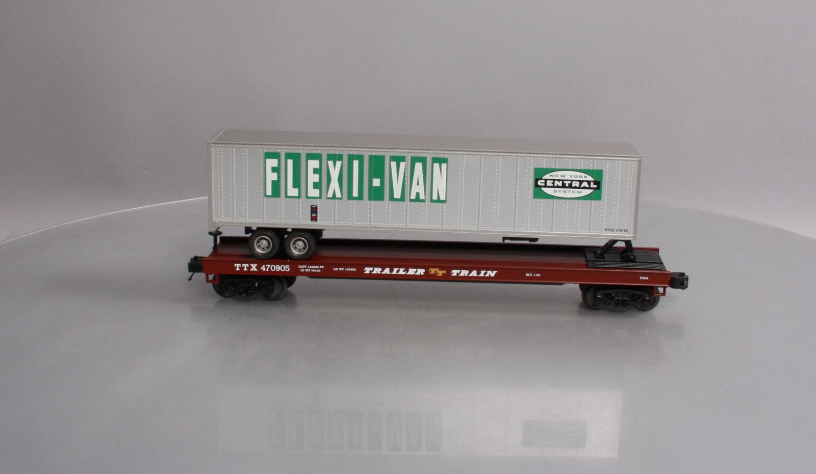 MTH 20-98680 New York Central Flat Car w/ 48' Trailer #470905