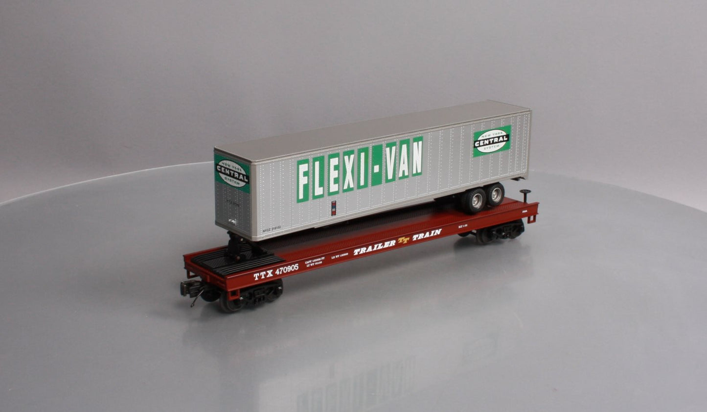 MTH 20-98680 New York Central Flat Car w/ 48' Trailer #470905