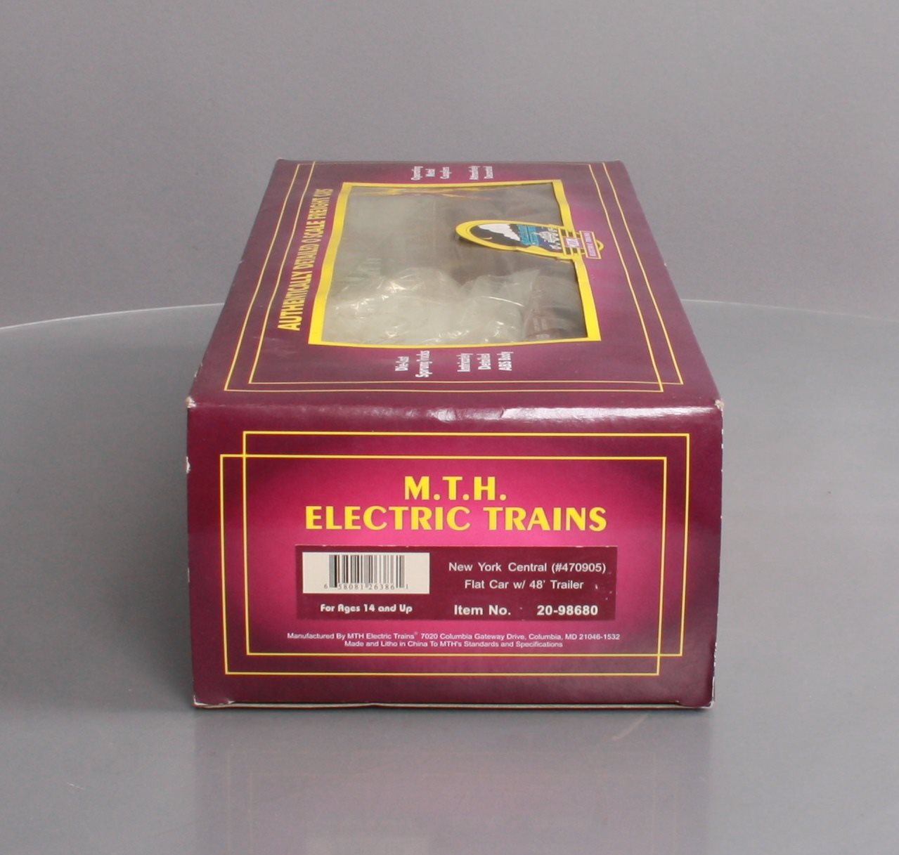 MTH 20-98680 New York Central Flat Car w/ 48' Trailer #470905