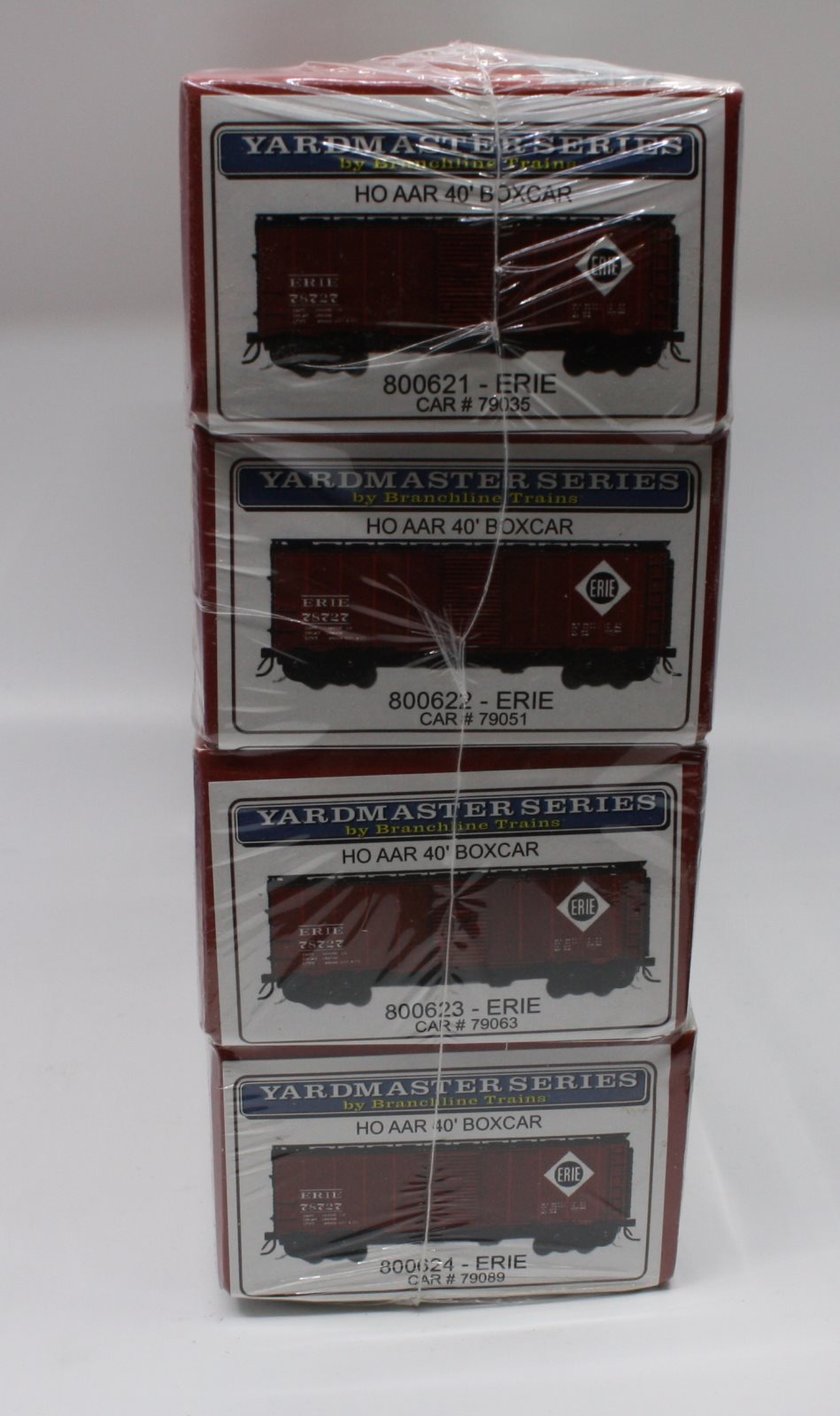 Branchline Trains 800624 HO AAR 40" Boxcar Erie Kit (Set of 4)