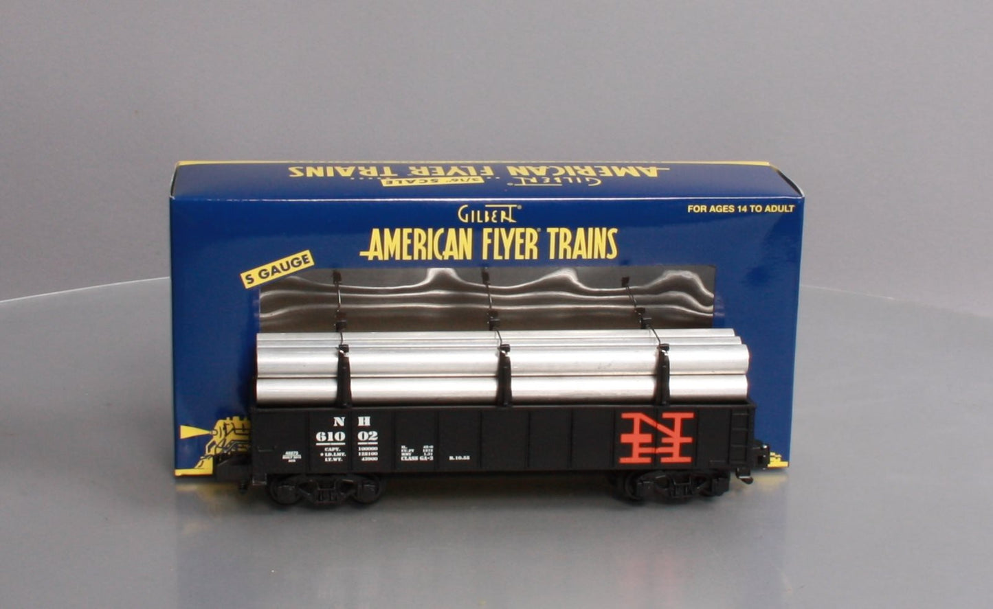American Flyer 6-48879 S New Haven Gondola with Pipes