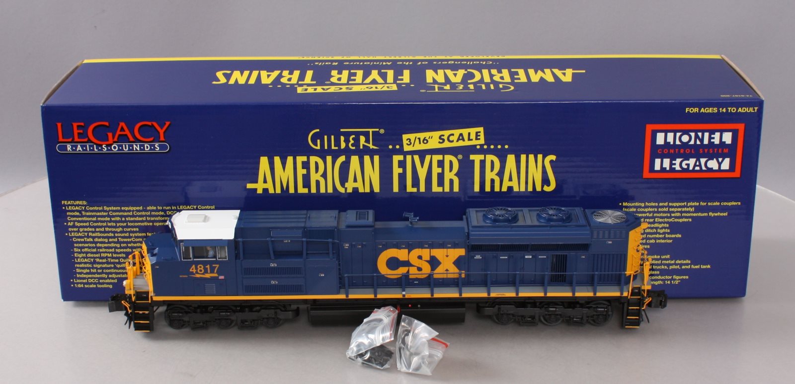American Flyer 6-47949 S CSX SD70ACE Diesel Locomotive #4817 – Trainz