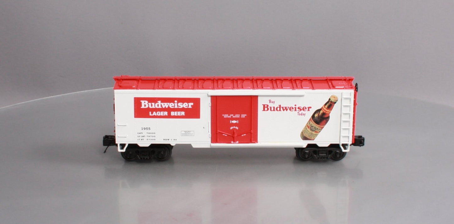 MTH 20-94125 O Gauge Budweiser Operating Beer Refrigerator Car #1955