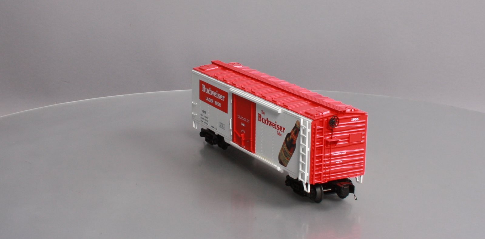 MTH 20-94125 O Gauge Budweiser Operating Beer Refrigerator Car #1955