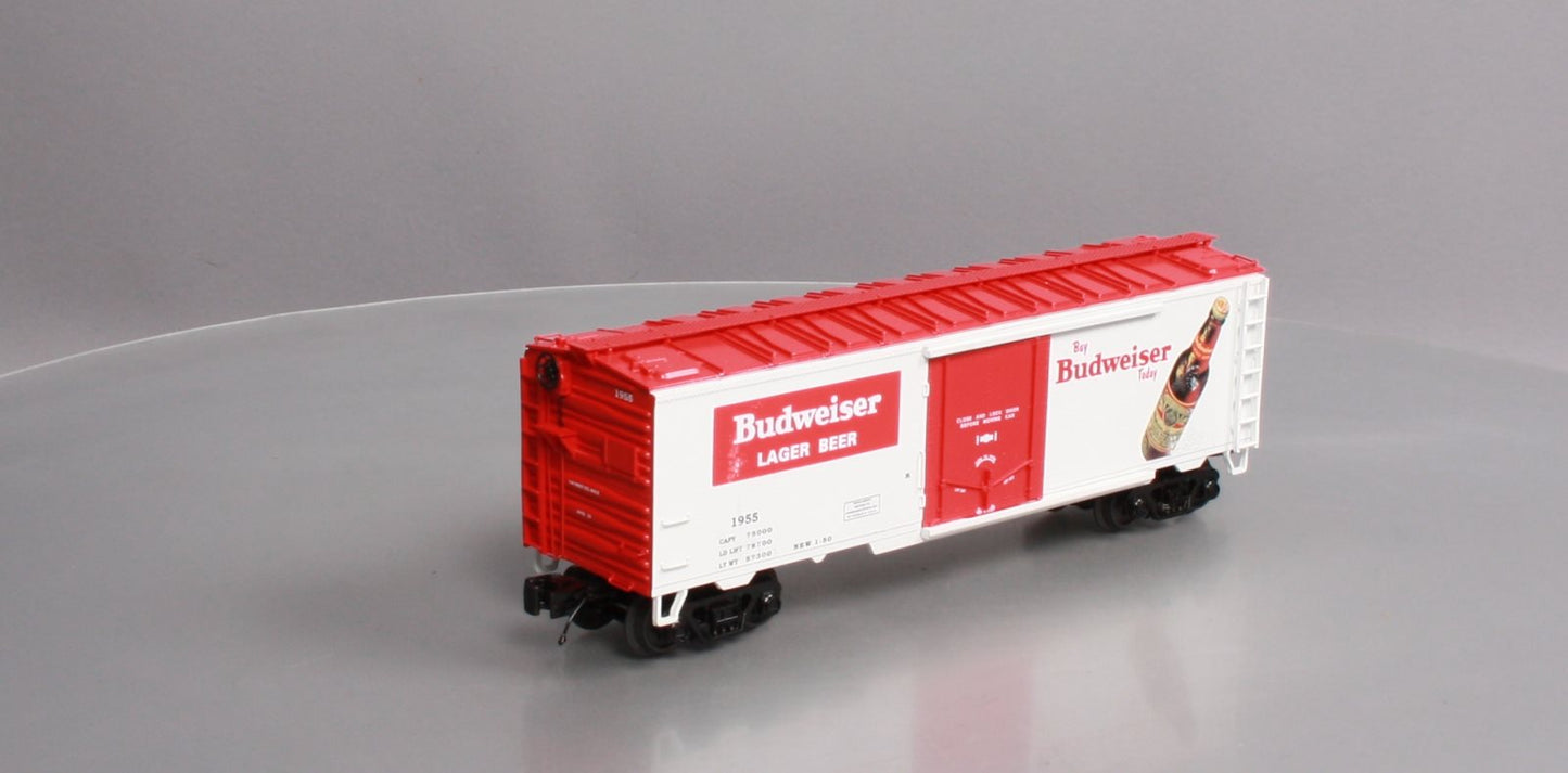 MTH 20-94125 O Gauge Budweiser Operating Beer Refrigerator Car #1955