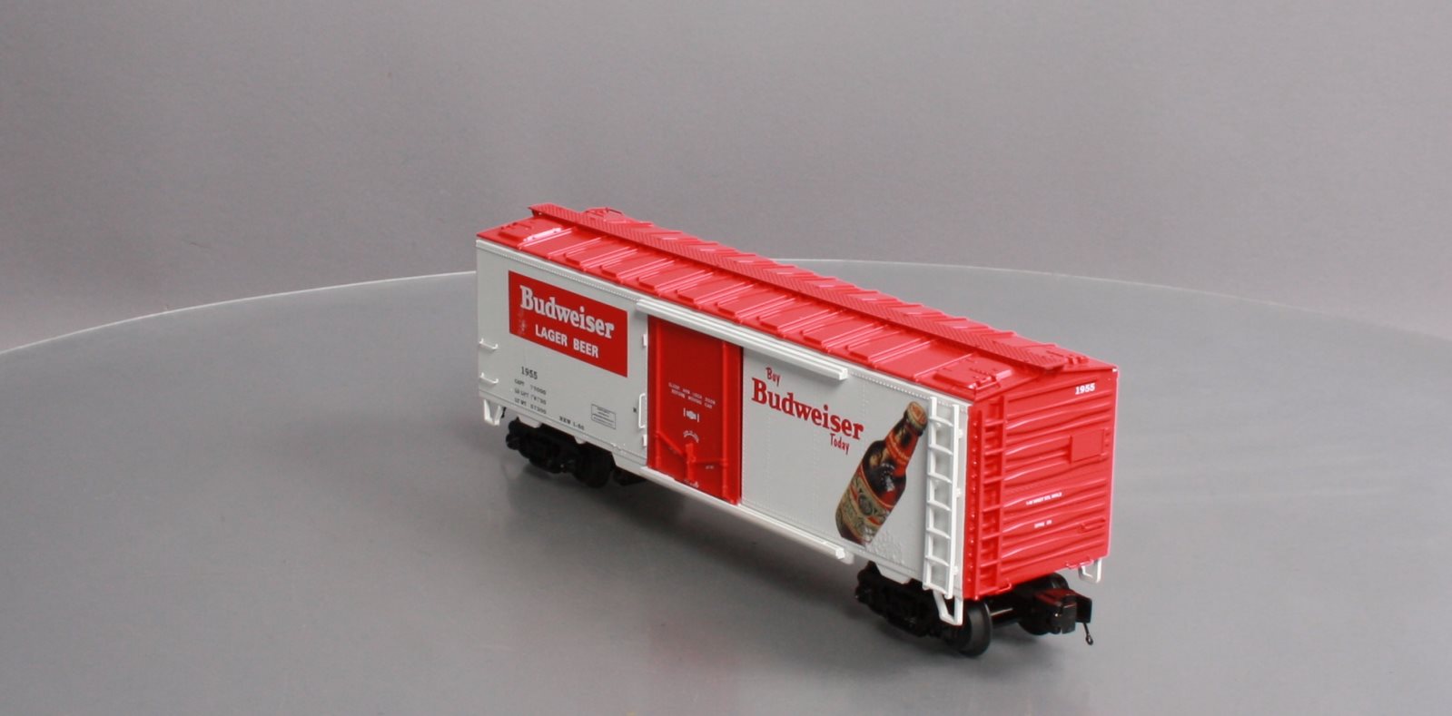 MTH 20-94125 O Gauge Budweiser Operating Beer Refrigerator Car #1955