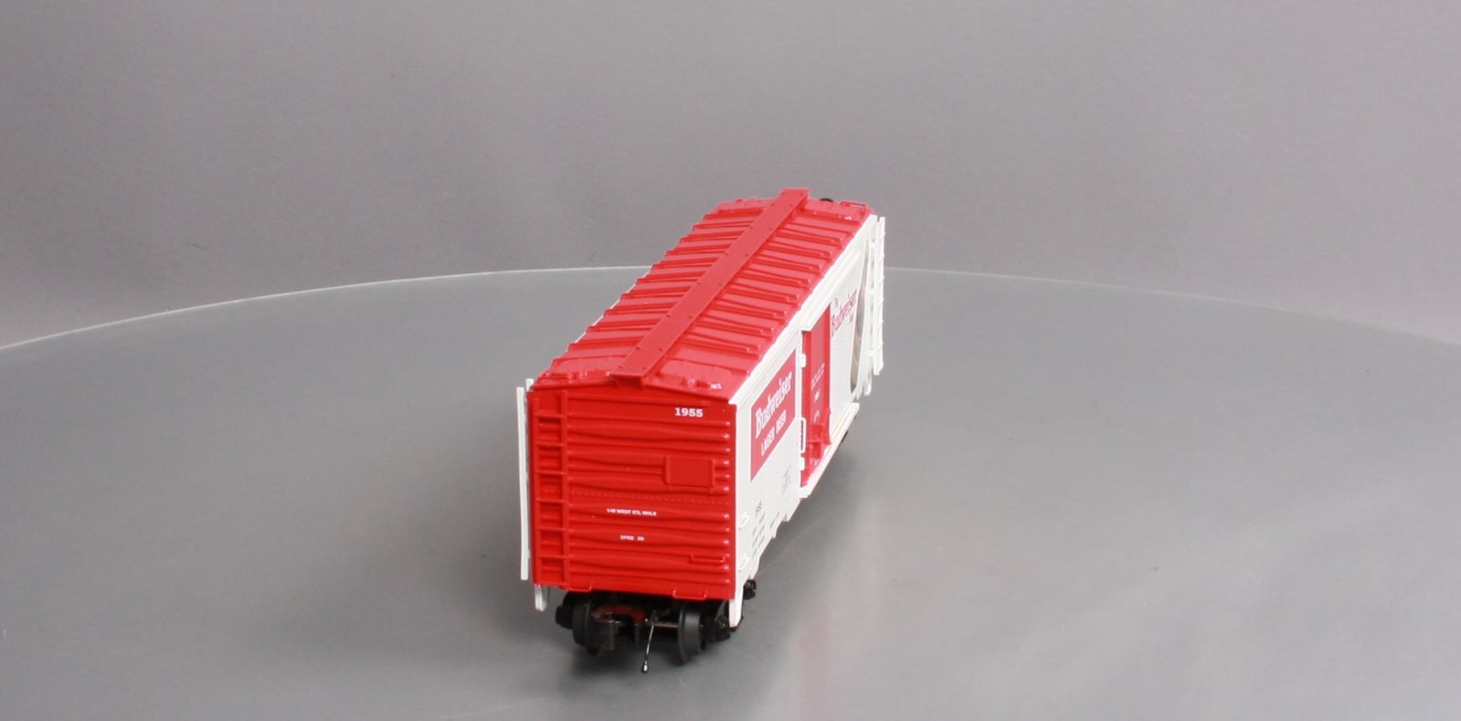 MTH 20-94125 O Gauge Budweiser Operating Beer Refrigerator Car #1955