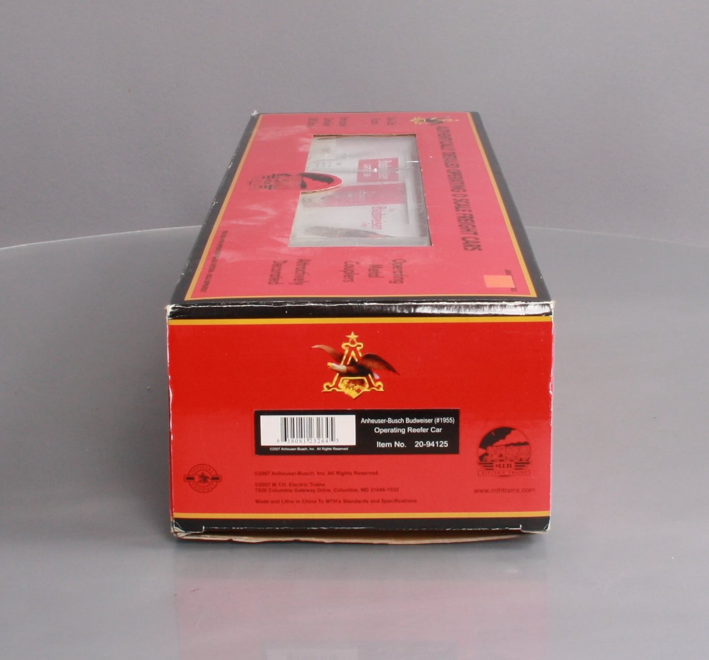 MTH 20-94125 O Gauge Budweiser Operating Beer Refrigerator Car #1955
