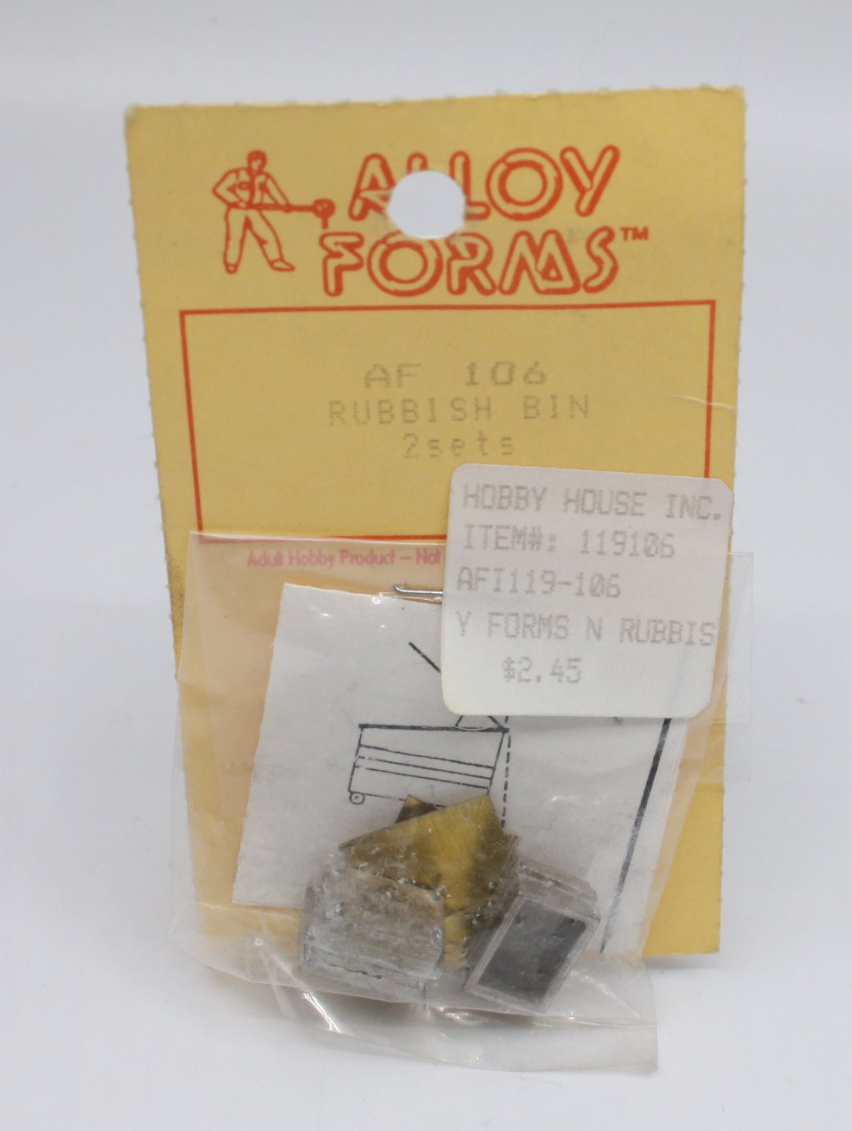 Alloy Forms 106 Rubbish Bin (Pack of 2)