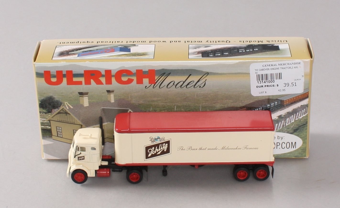 Ulrich 13141000 HO Scale Schlitz Tractor & Trailer