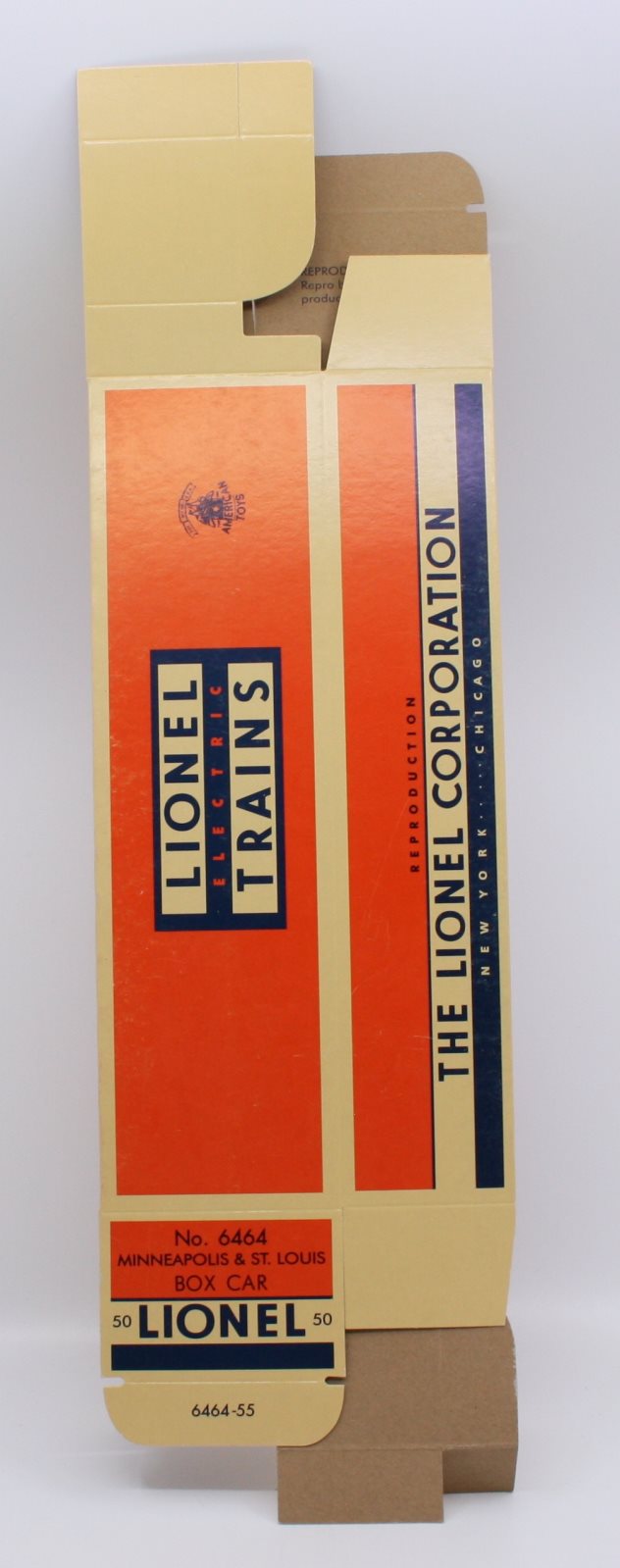 Lionel 6464-55 Vintage O Minneapolis & St. Lewis Boxcar - Reproduction Box