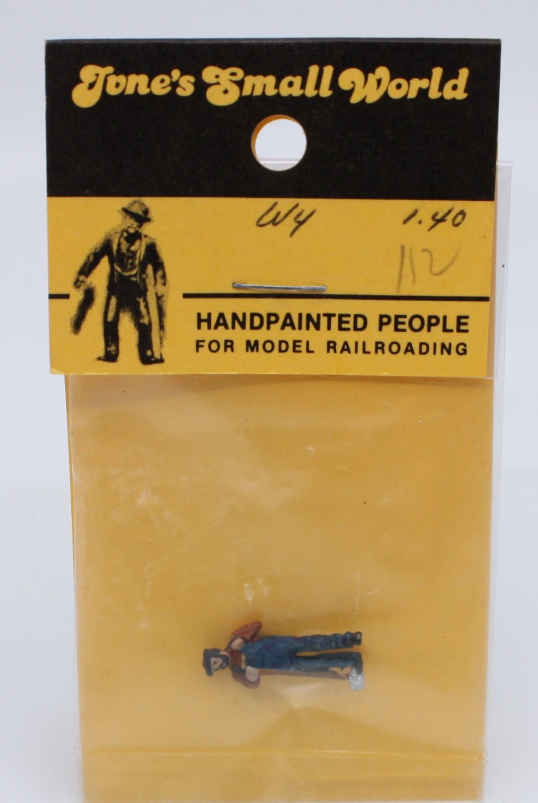 June's Small World W4 HO Man Standing With Shovel Figure