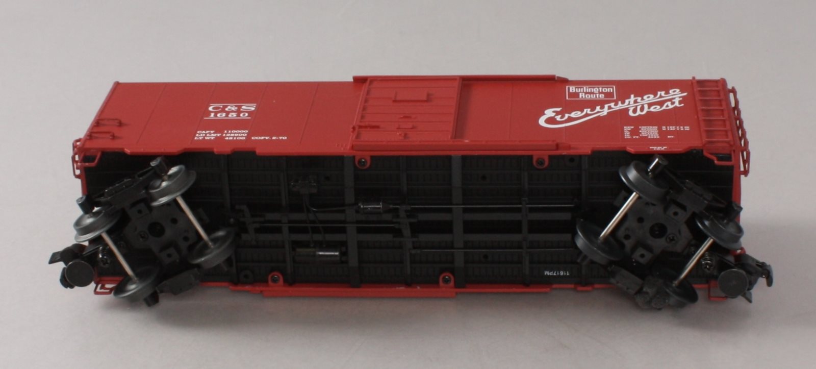 Lionel 6-83568 O Burlington Grain Door PS-1 Boxcar #1650
