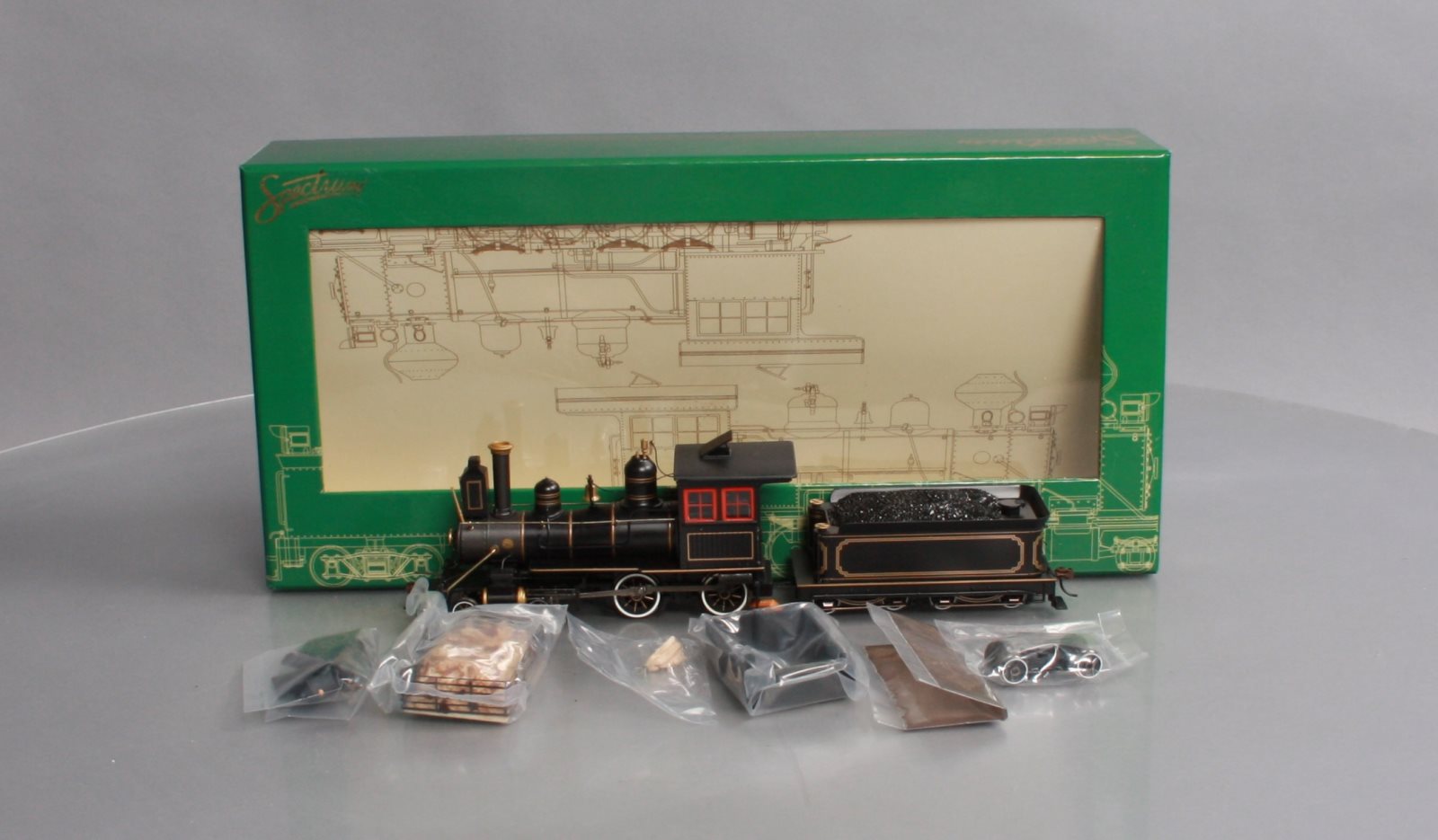 Bachmann 28302 On30 Painted & Unlettered 4-4-0 American Wood Cab with DCC Loco