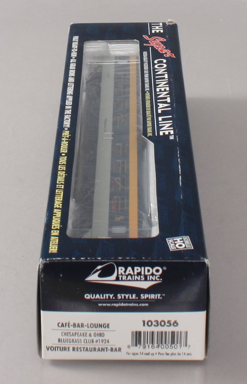 Rapido Trains 103056 HO Chesapeake & Ohio Cafe-Bar-Lounge #1924