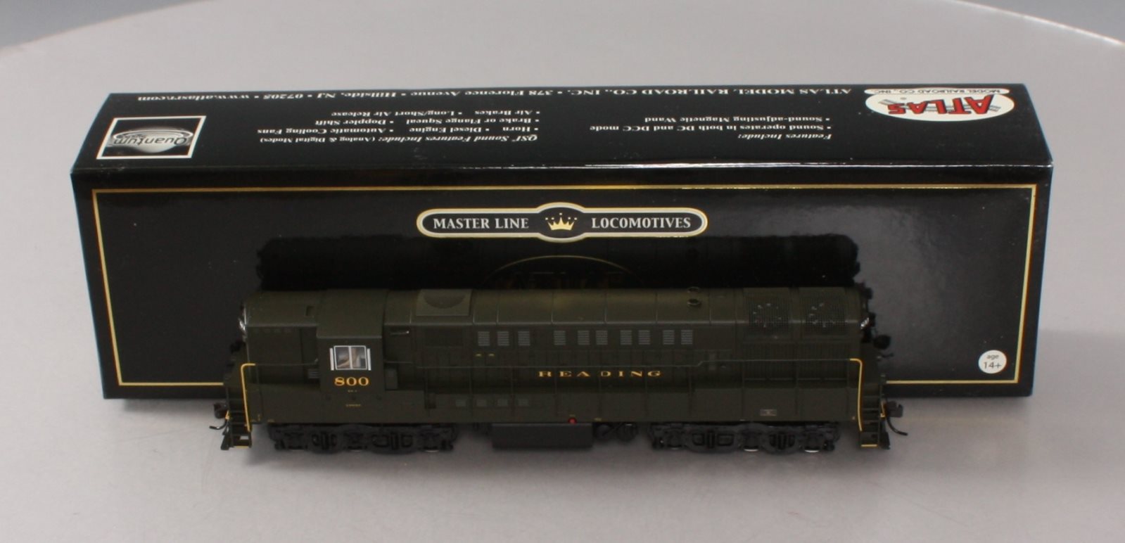 Atlas 7767 HO Reading Trainmaster Ph1B w/DCC & Sound #800