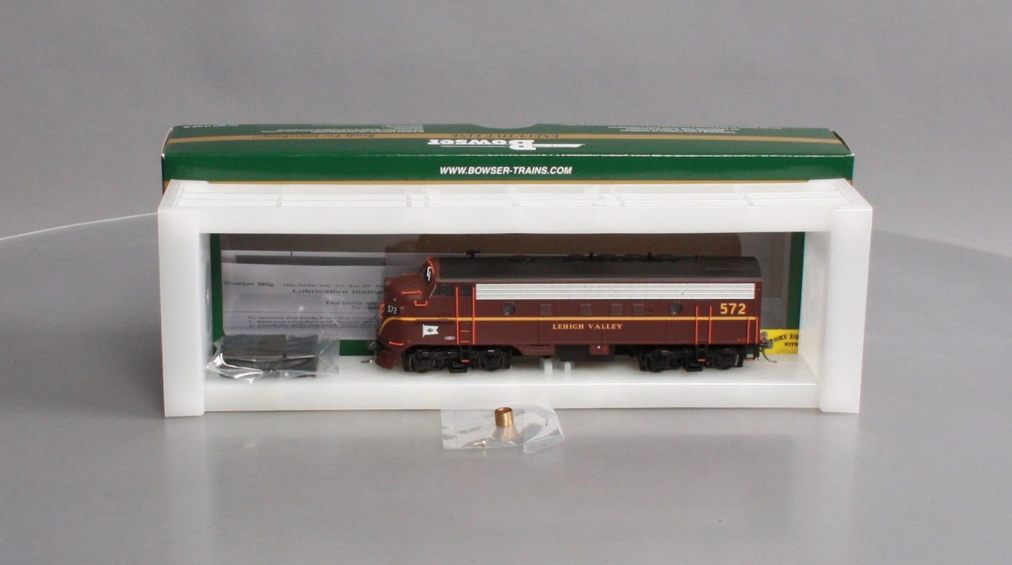 Bowser 24059 HO Lehigh Valley EMD F7A Diesel Locomotive with LokSound & DCC #572