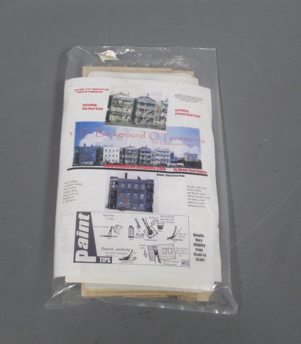 Model Tech Studios 504-S0064 O Laser Cut 3D Background Tenement Kits (Pack of 2)