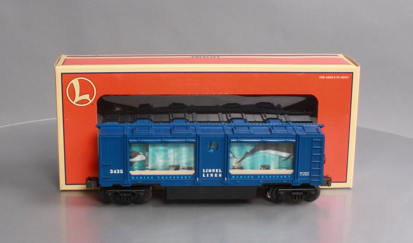 Lionel 6-19845 O Gauge Marine Transport Aquarium Car w/ Command Control #3435