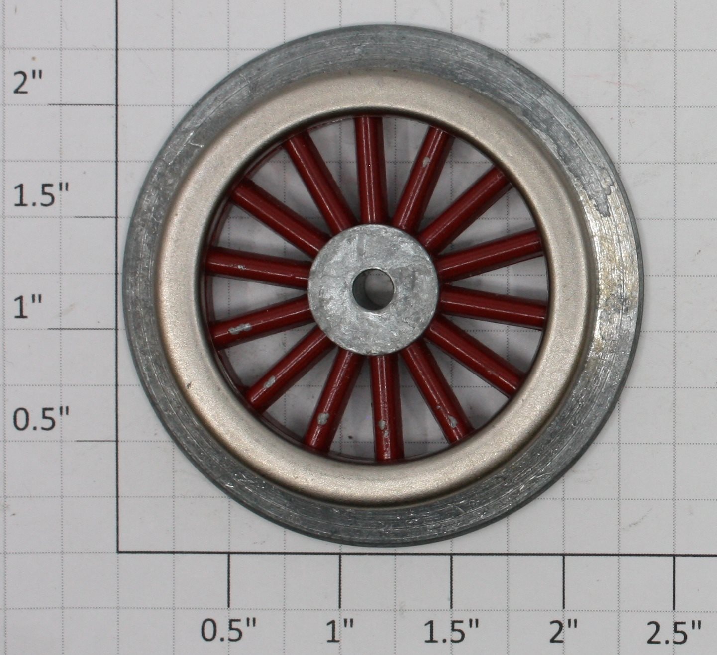 American Flyer 4000-1 Red Spoked 2-3/8" Std. Electric Loco Plain Wheel