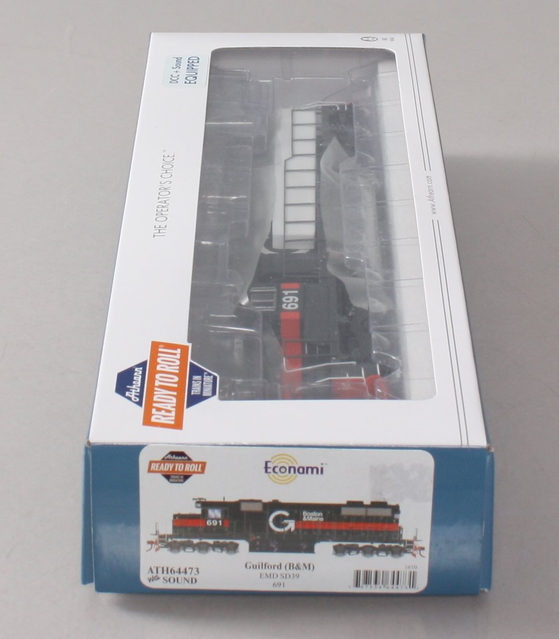 Athearn 64473 HO Guilford/B&M EMD SD39 Diesel Locomotive w/DCC & Sound #691