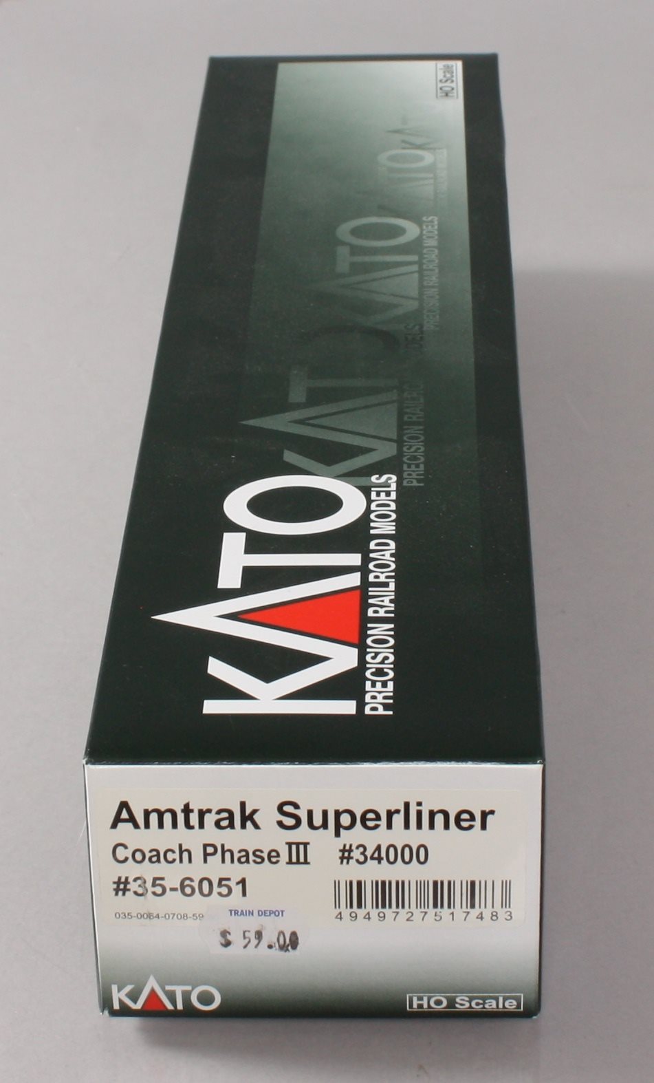 Kato 35-6051 HO Scale Amtrak Superliner Coach Phase III #34000