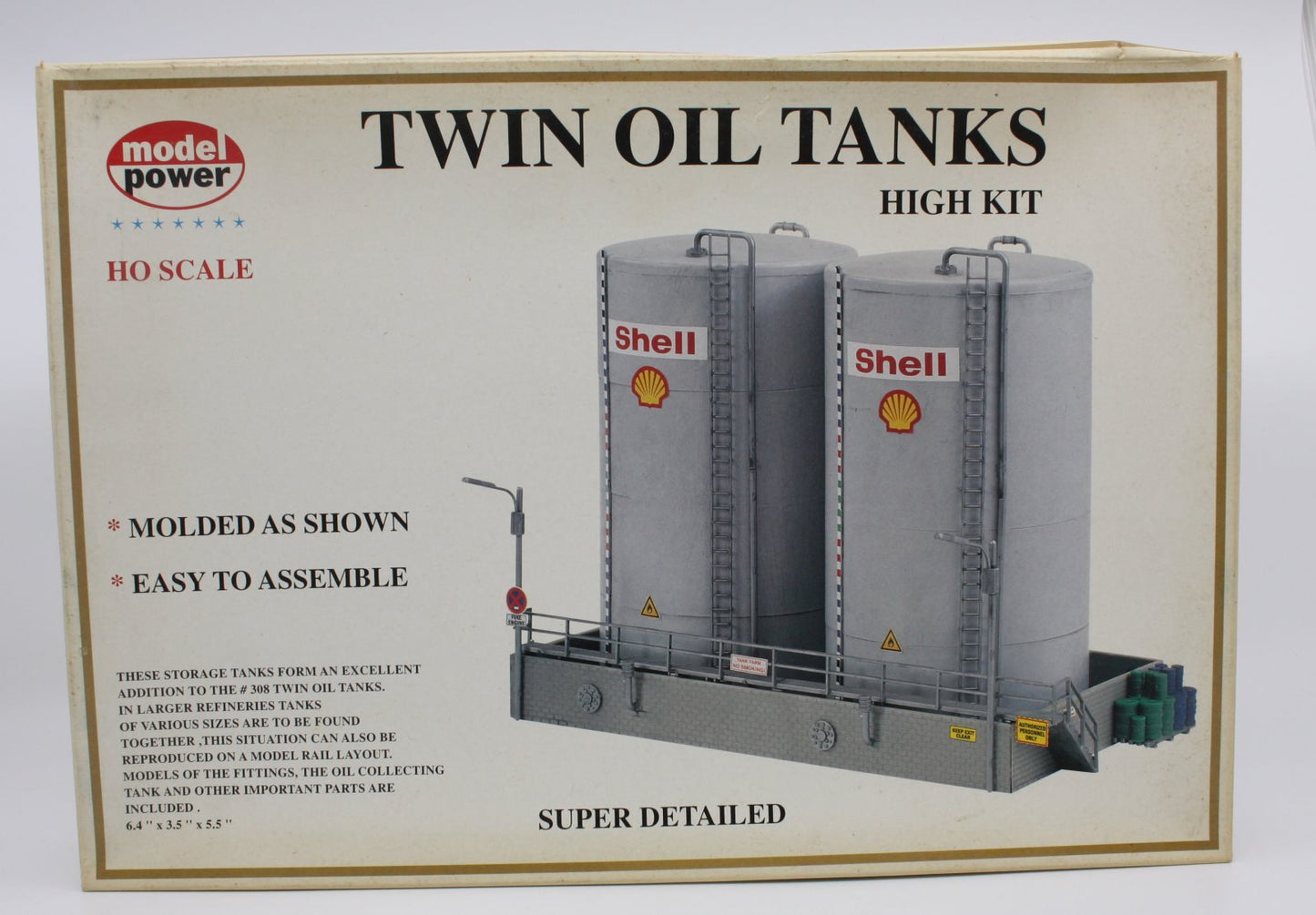 Model Power 311 HO Scale Shell Twin Oil Tanks Building Kit