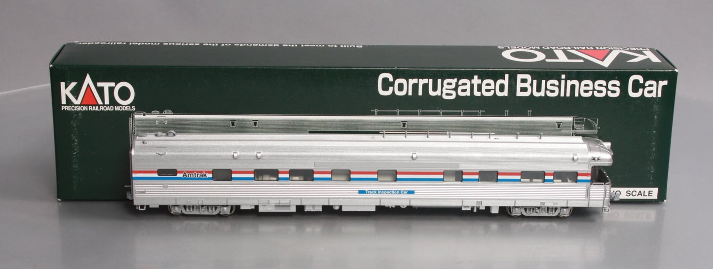 Kato 35-6001 HO Scale Amtrak Corrugated Track Inspection Business Car #10000