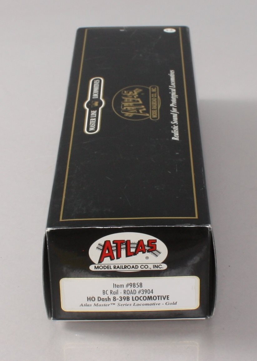 Atlas 9858 HO Scale BC Rail Dash 8-39B Diesel Locomotive #3904