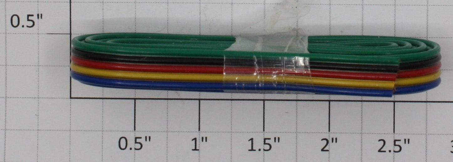Atlas 1000X-40 22 Gauge 5-Conductor Rainbow Flat Wire