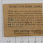 Lionel 38-100 Water Tower Color Tablets in Envelope