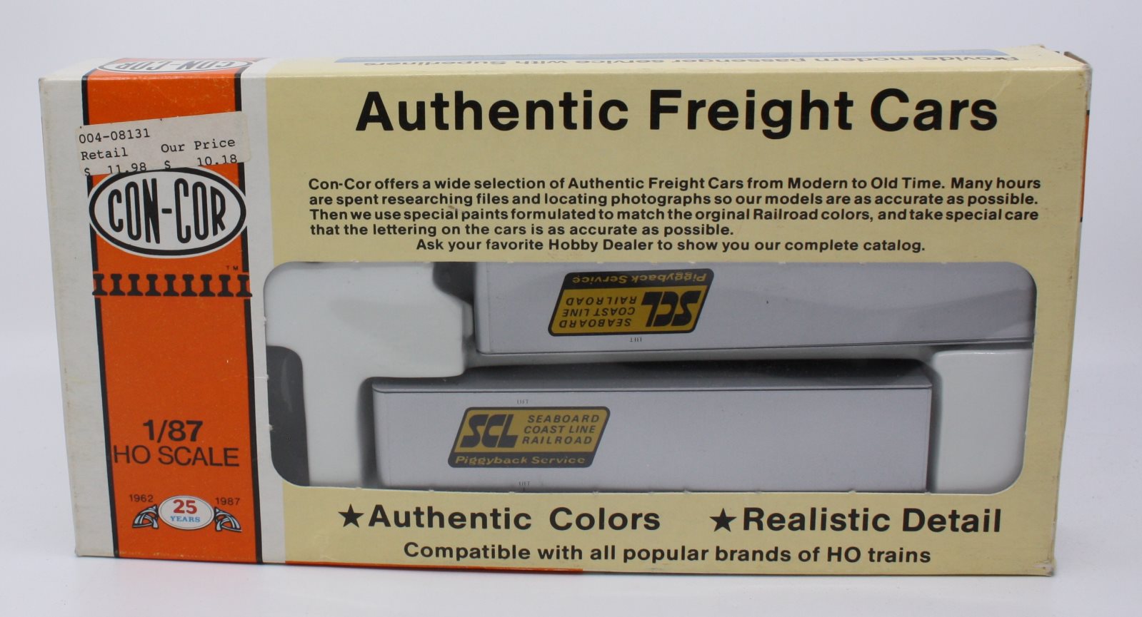 Con-Cor 0004-8131 HO Authentic Freight Cars (Pack of 2)