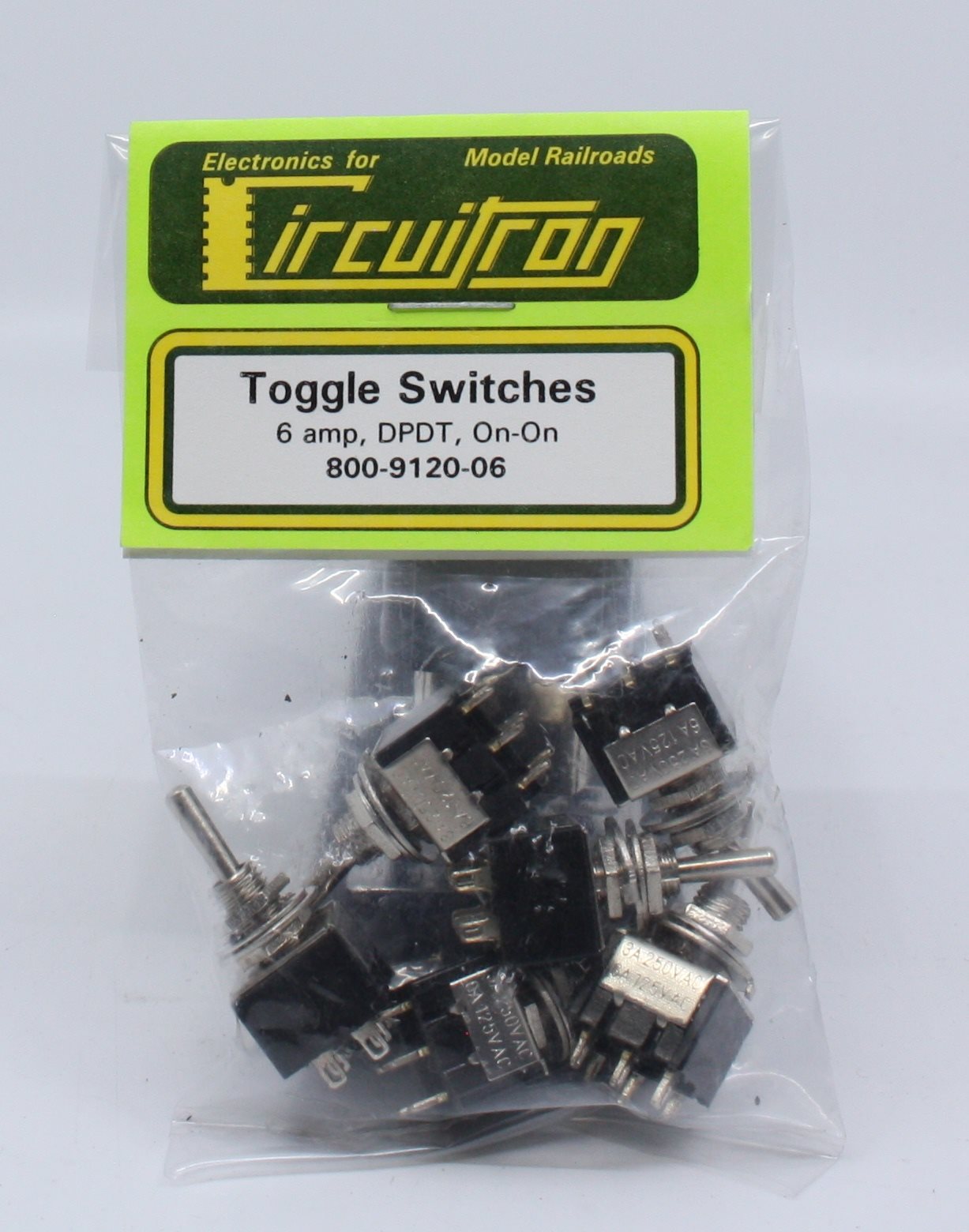 Circuitron 800-9120-06 Toggle Switches (Pack of 6)