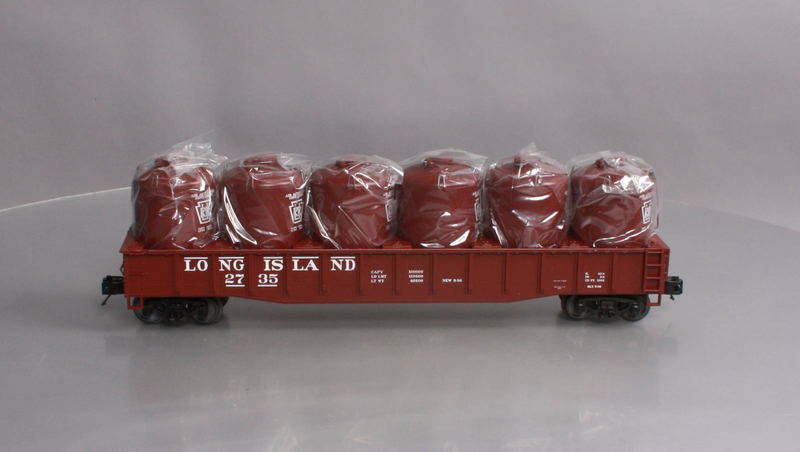 MTH 20-95208 O LIRR Gondola w/Cement Containers