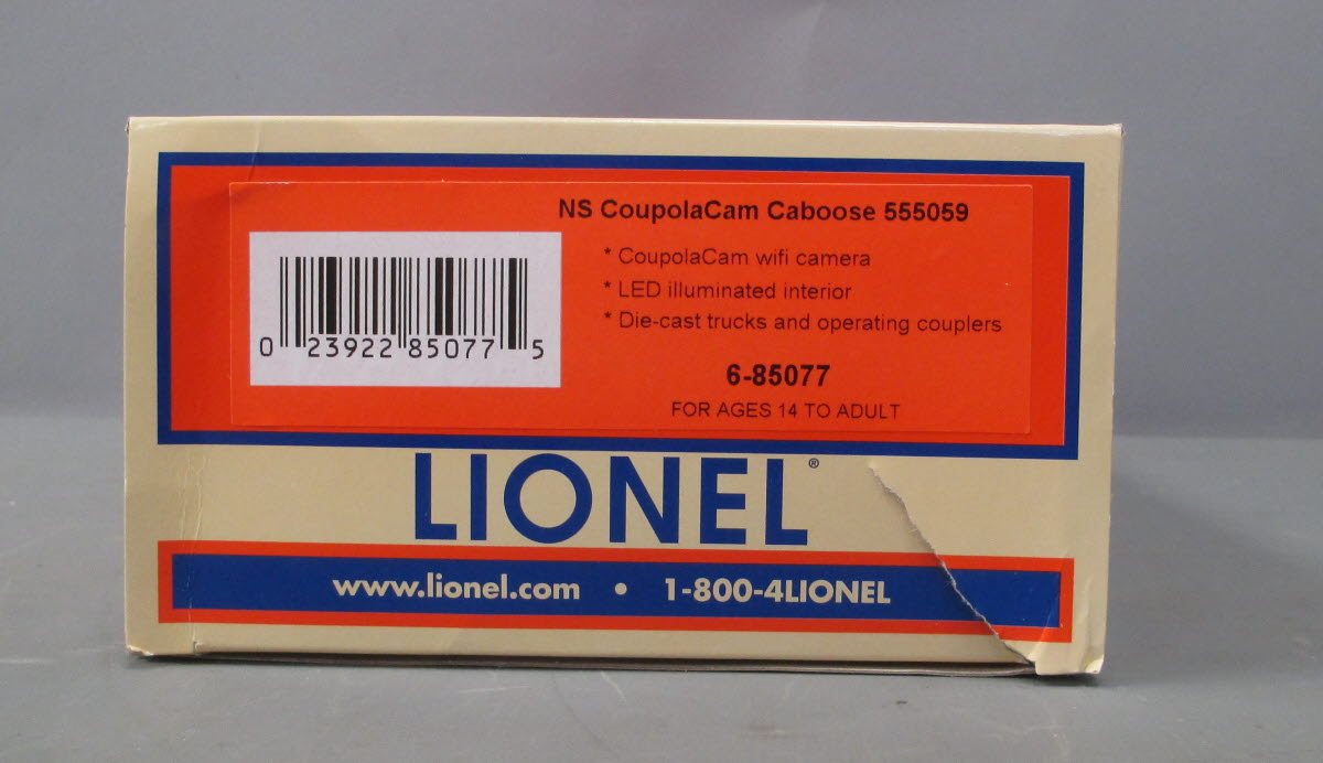Lionel 6-85077 O Gauge Norfolk Southern Wide Vision Caboose with Camera #555059