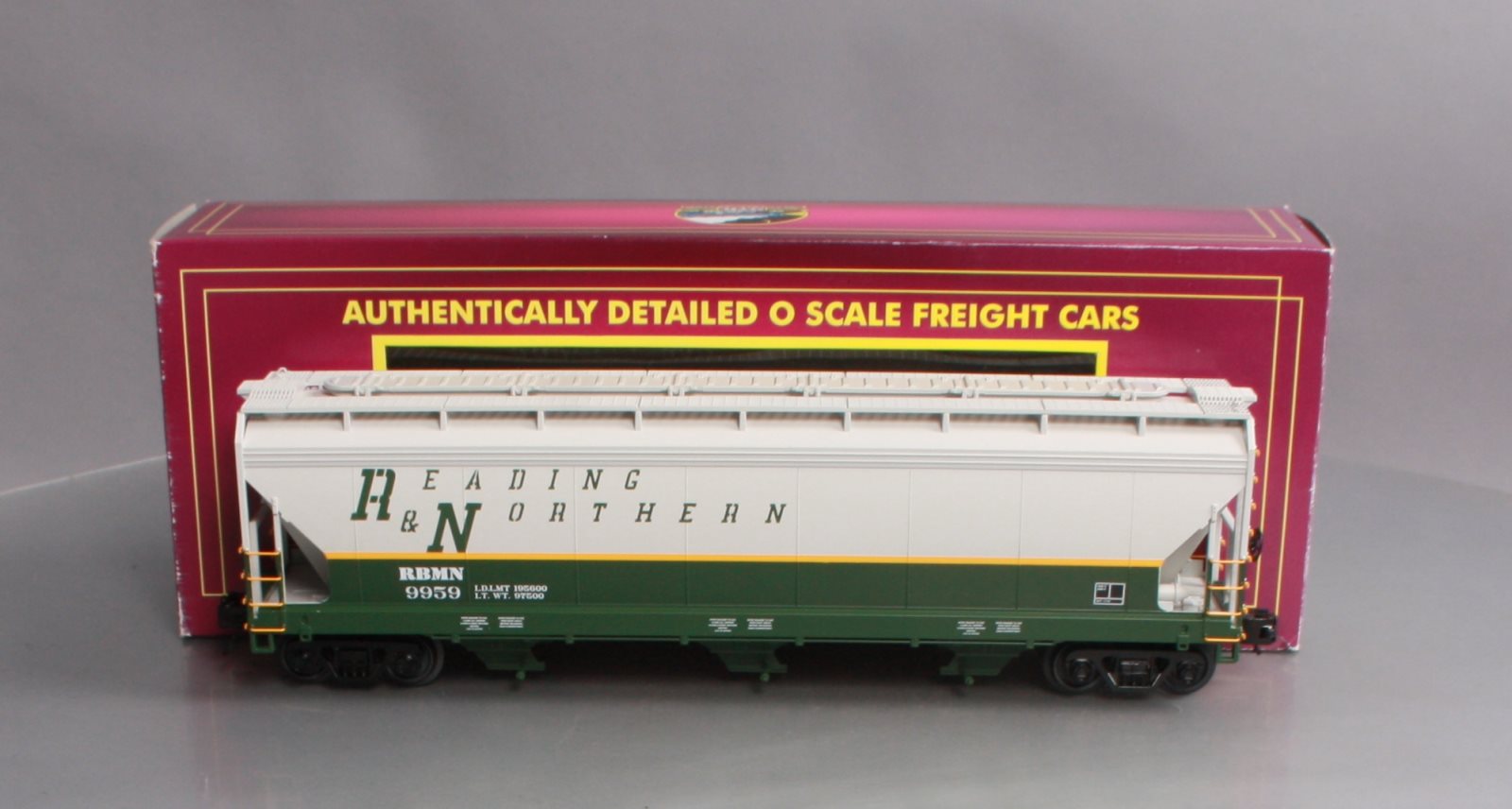 MTH 20-97862 O Reading & Northern 3-Bay Centerflow Covered Hopper #9959