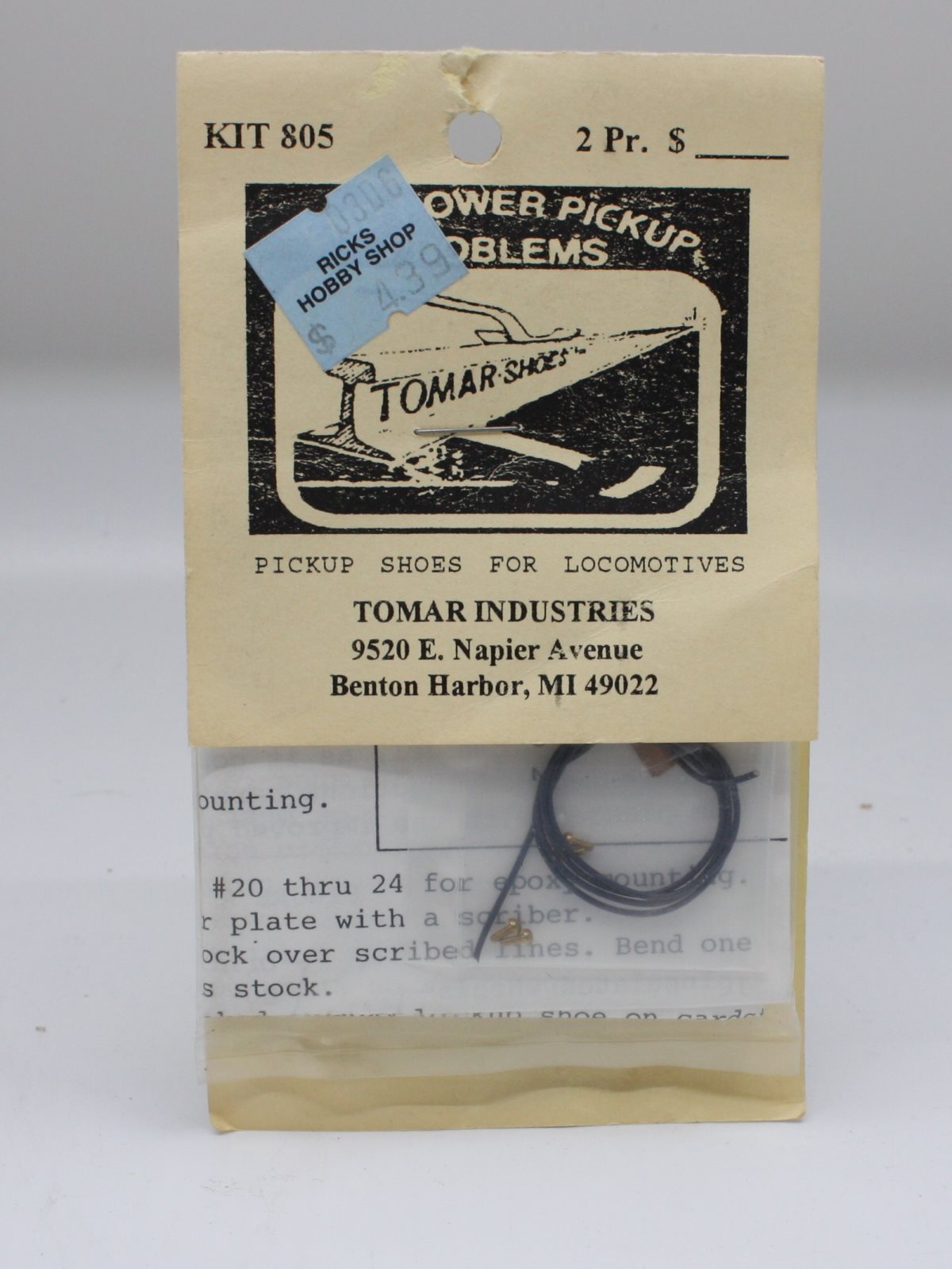 Tomar Industries 805 Pickup Shoes for Locomotives