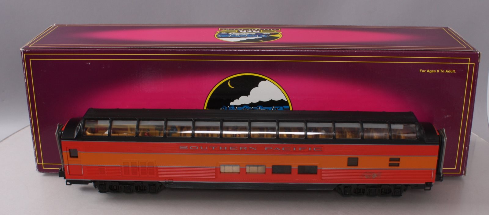MTH 20-67121 Southern Pacific 70' ABS Vista Dome Ribbed Passenger Car