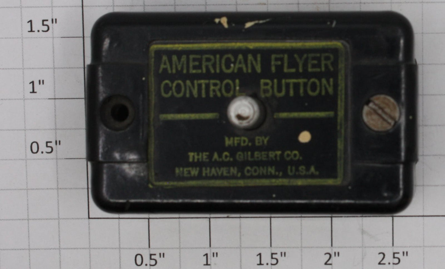 American Flyer XA10961-YB S Gauge Yellow/Brown Control Button