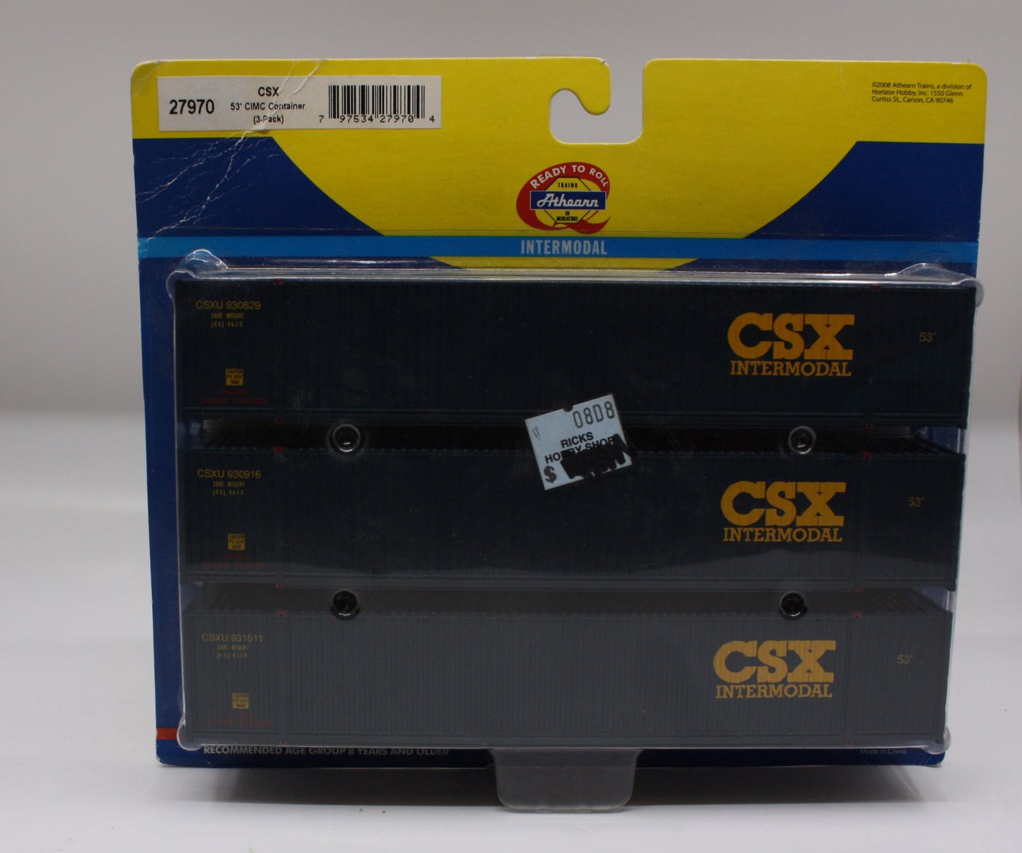Athearn 27970 HO CSX 53' CIMC Container