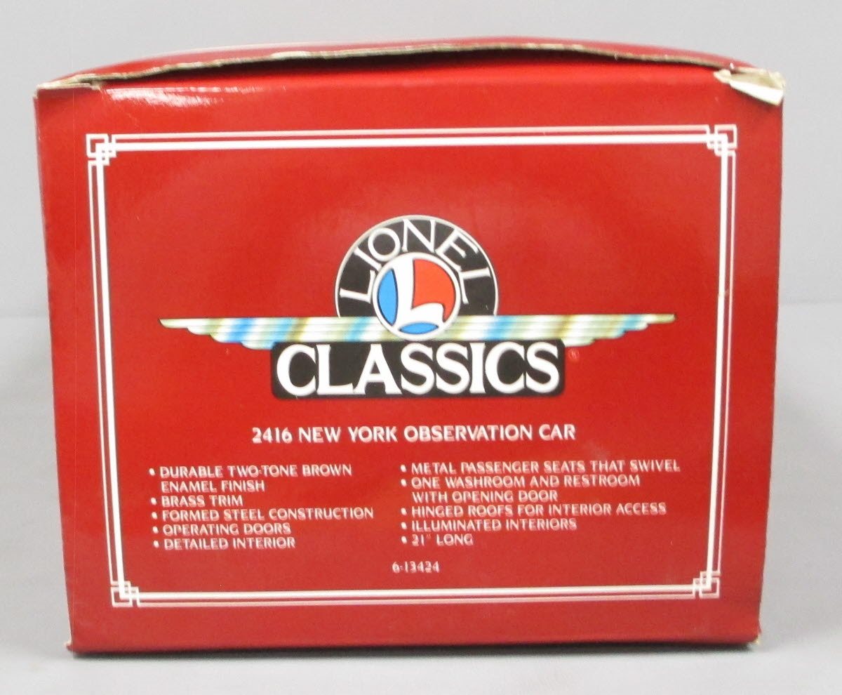 Lionel 6-13424 Standard Gauge NY Observation Car