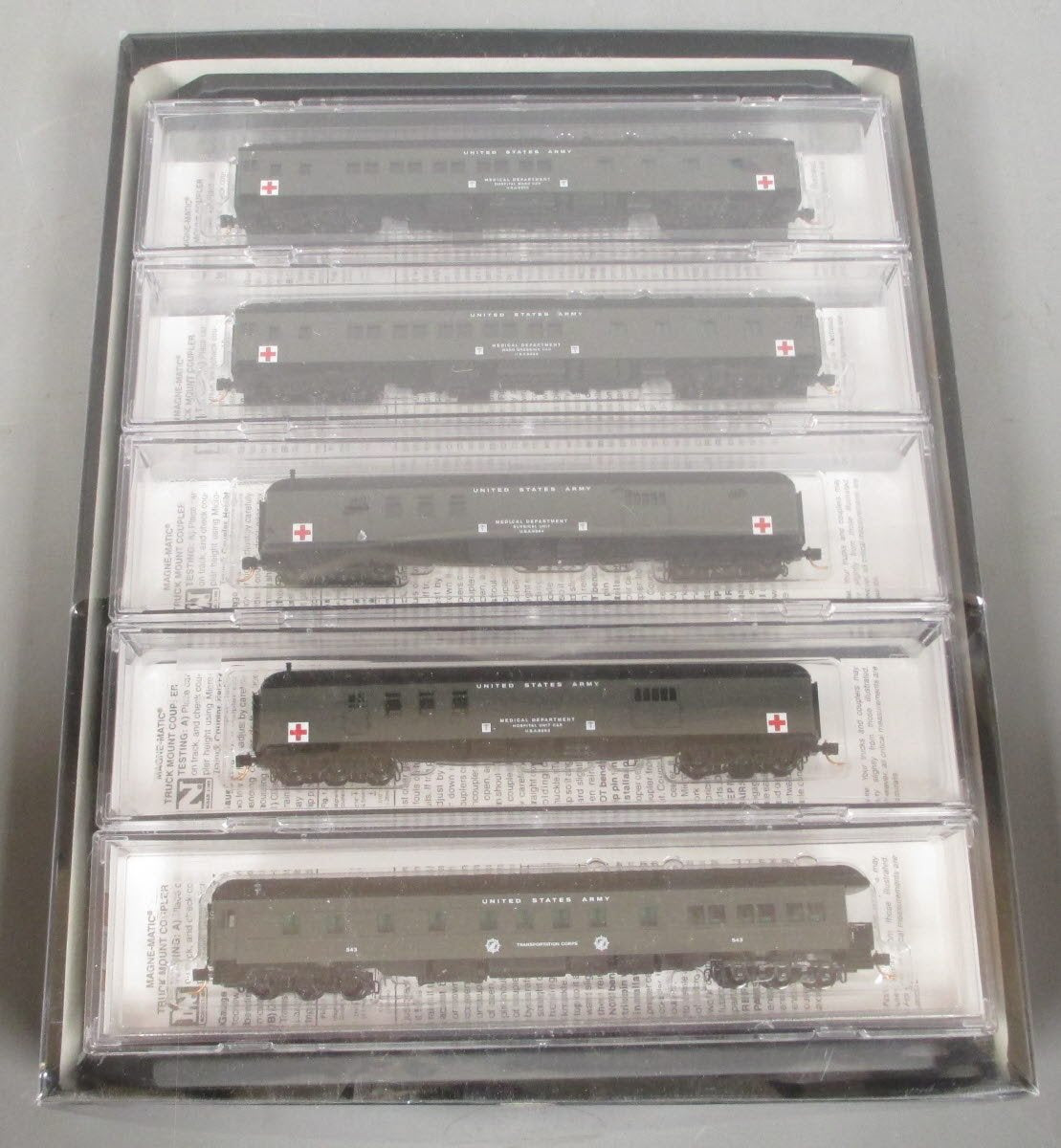 Micro-Trains 99301520 N US Army Pullman Heavyweight Passenger (Set of 5)