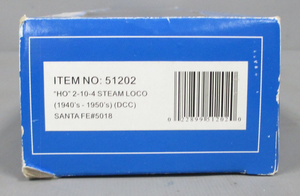 Bachmann 51202 HO Santa Fe 2-10-4 Steam Locomotive & Tender #5018 w/DCC